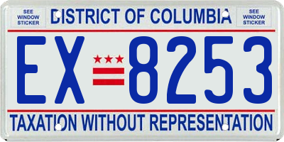 DC license plate EX8253