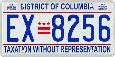 DC license plate EX8256