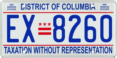 DC license plate EX8260