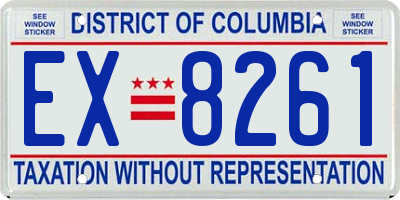 DC license plate EX8261