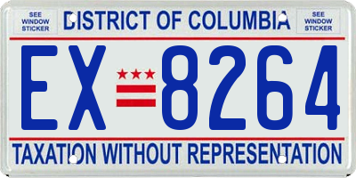 DC license plate EX8264