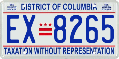 DC license plate EX8265