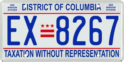 DC license plate EX8267