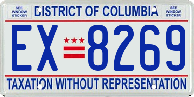 DC license plate EX8269