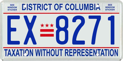 DC license plate EX8271