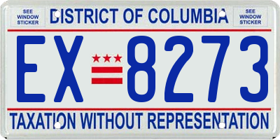 DC license plate EX8273