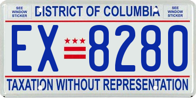 DC license plate EX8280