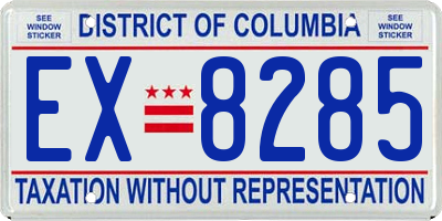 DC license plate EX8285