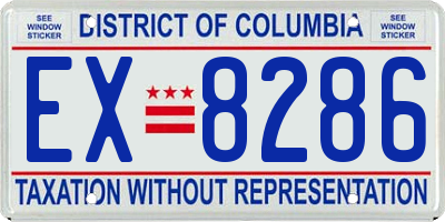 DC license plate EX8286