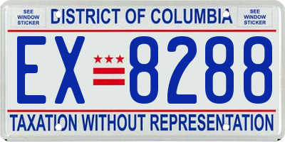 DC license plate EX8288