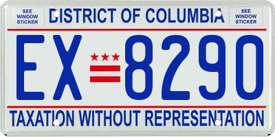 DC license plate EX8290