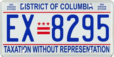 DC license plate EX8295