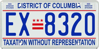 DC license plate EX8320