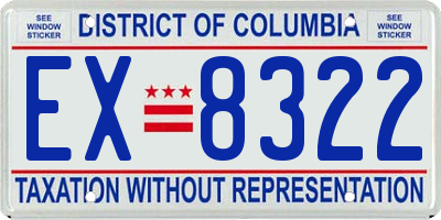 DC license plate EX8322