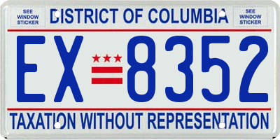 DC license plate EX8352