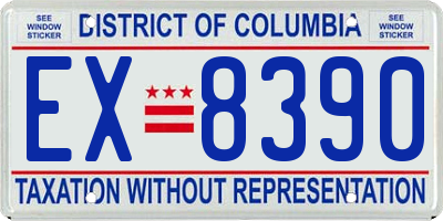DC license plate EX8390