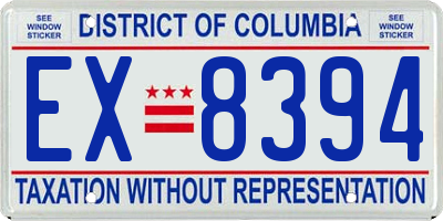 DC license plate EX8394
