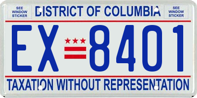 DC license plate EX8401