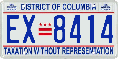 DC license plate EX8414