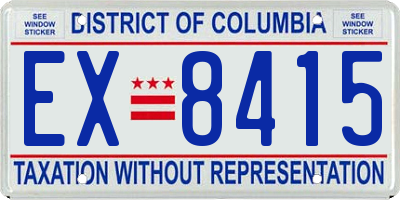 DC license plate EX8415