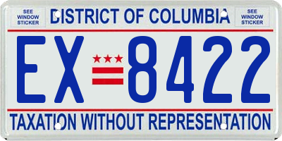 DC license plate EX8422