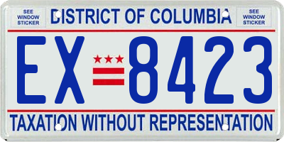 DC license plate EX8423