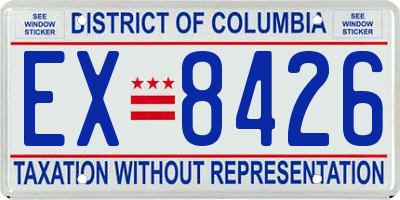 DC license plate EX8426