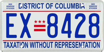 DC license plate EX8428