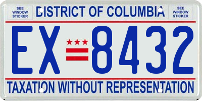 DC license plate EX8432