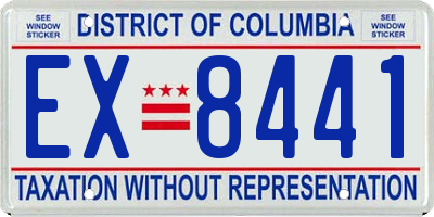 DC license plate EX8441