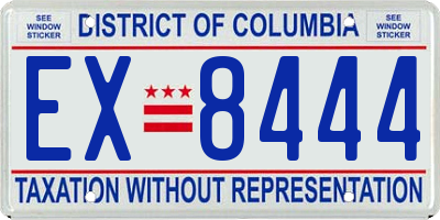 DC license plate EX8444