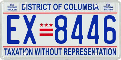 DC license plate EX8446