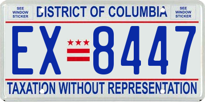 DC license plate EX8447