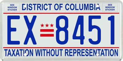DC license plate EX8451