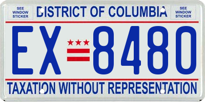 DC license plate EX8480