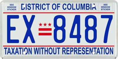 DC license plate EX8487