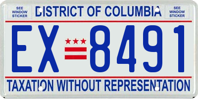DC license plate EX8491