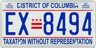 DC license plate EX8494