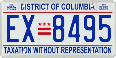 DC license plate EX8495