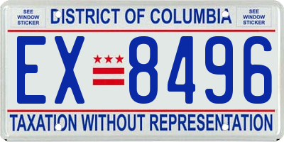 DC license plate EX8496