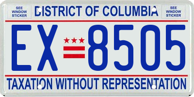 DC license plate EX8505