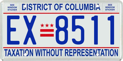 DC license plate EX8511