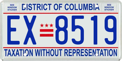 DC license plate EX8519