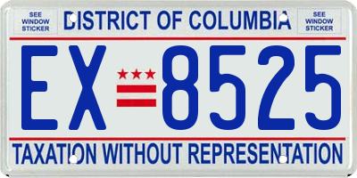 DC license plate EX8525