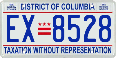 DC license plate EX8528