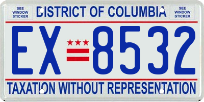DC license plate EX8532