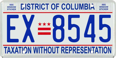 DC license plate EX8545