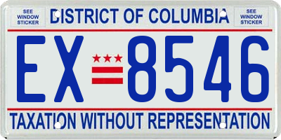 DC license plate EX8546