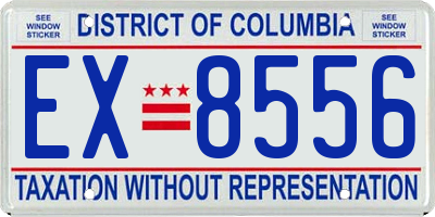 DC license plate EX8556