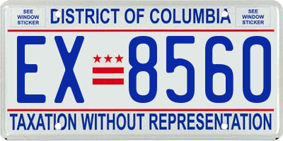 DC license plate EX8560